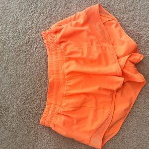lululemon athletica Vibrant Orange Athletic Shorts
